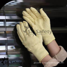 SRSAFETY Дешевые желтые хлопчатобумажные рабочие перчатки оптом